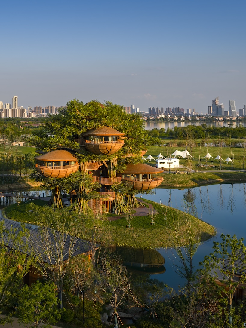 treehouses, boat houses, and pumpkin cottages scatter along wuhan’s lakeshore - 8