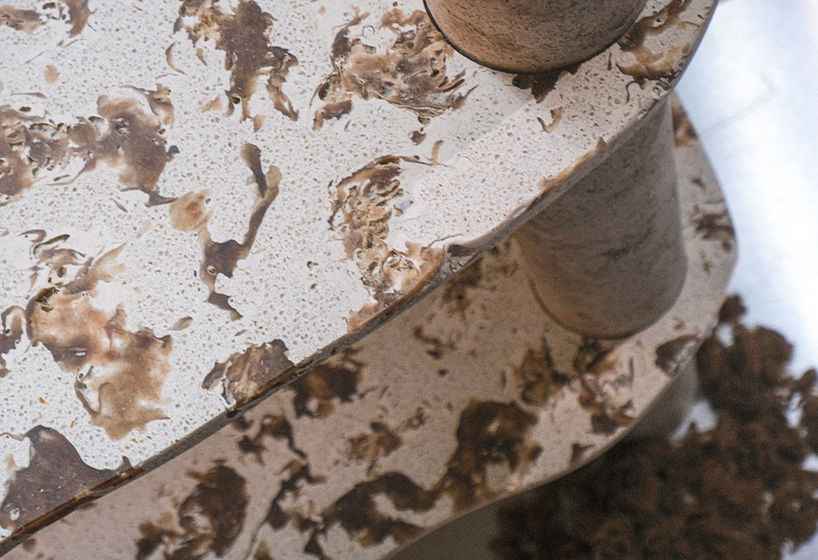 artificial stone produced from recycled textile waste composes furniture collection - 9