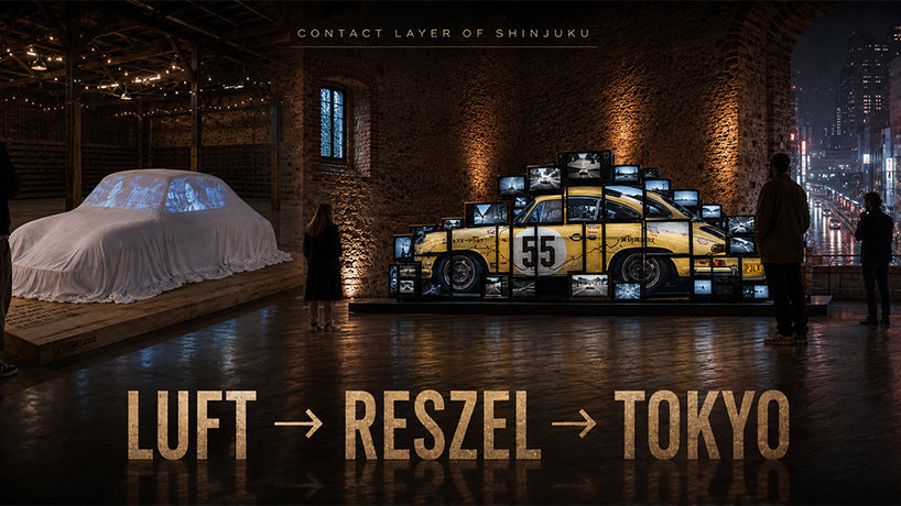contact layer of shinjuku turning a 4000 km porsche journey into a physical art installation 12