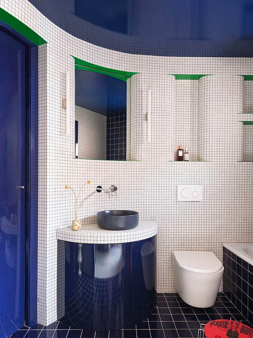 neon colors, transparent acrylic, and stone shape a layered apartment interior in madrid - 8