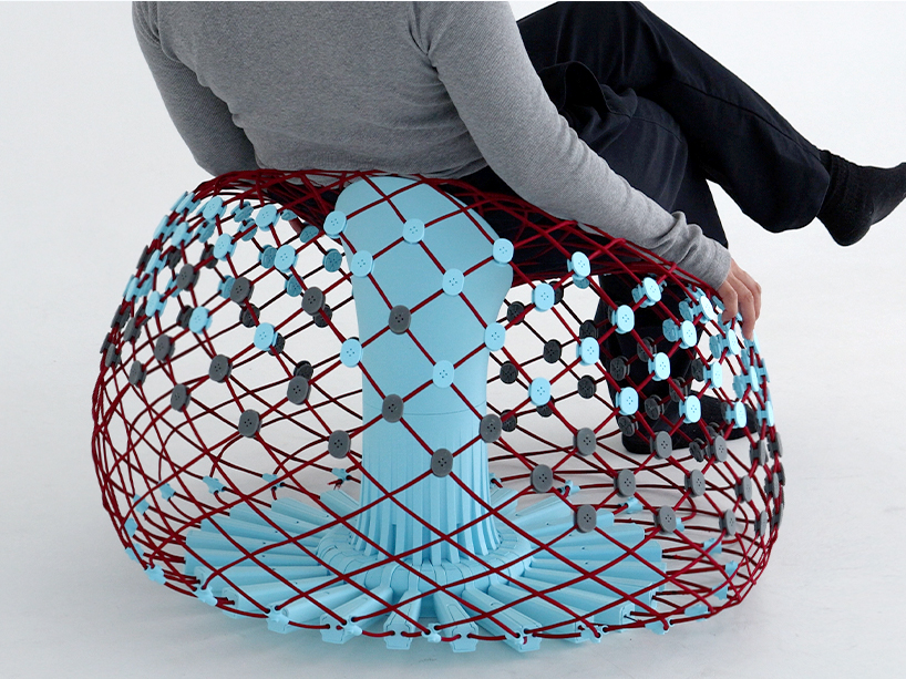 hand woven nitinol sofa repeatedly flat packs and self deploys in a single motion 5