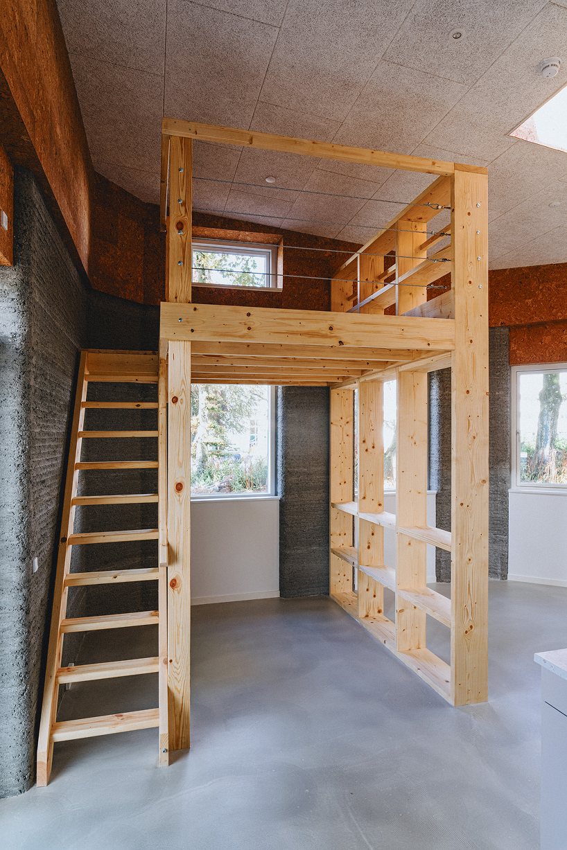 3D printed concrete and cork shape 36 student homes in denmark - 6