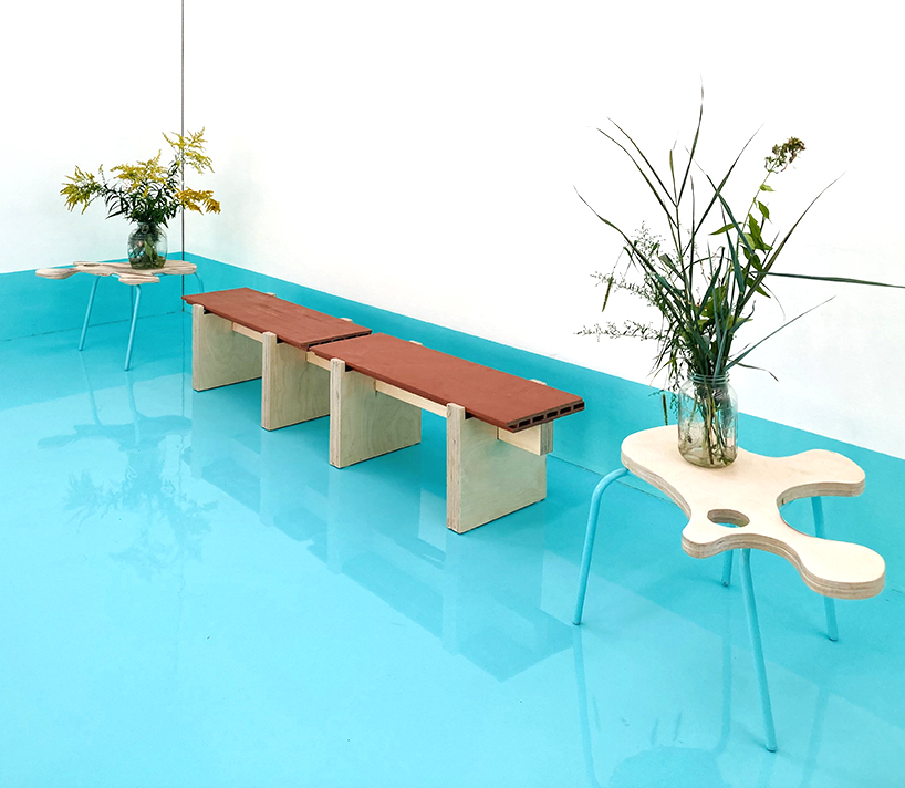 reclaimed oak, cork, and cardboard build flexible furniture for cultural hub in NY - 7