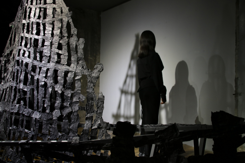 steel and hanji weave into porous vessel of memory inside cold war bunker in seoul - 6