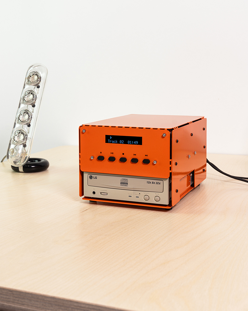 used CD-ROM drives find new life inside modular aluminum audio player - 3
