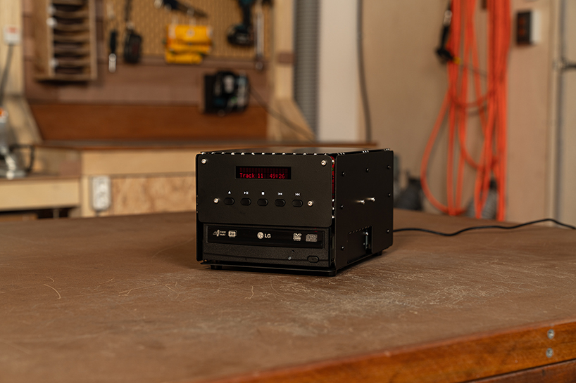 used CD-ROM drives find new life inside modular aluminum audio player - 7