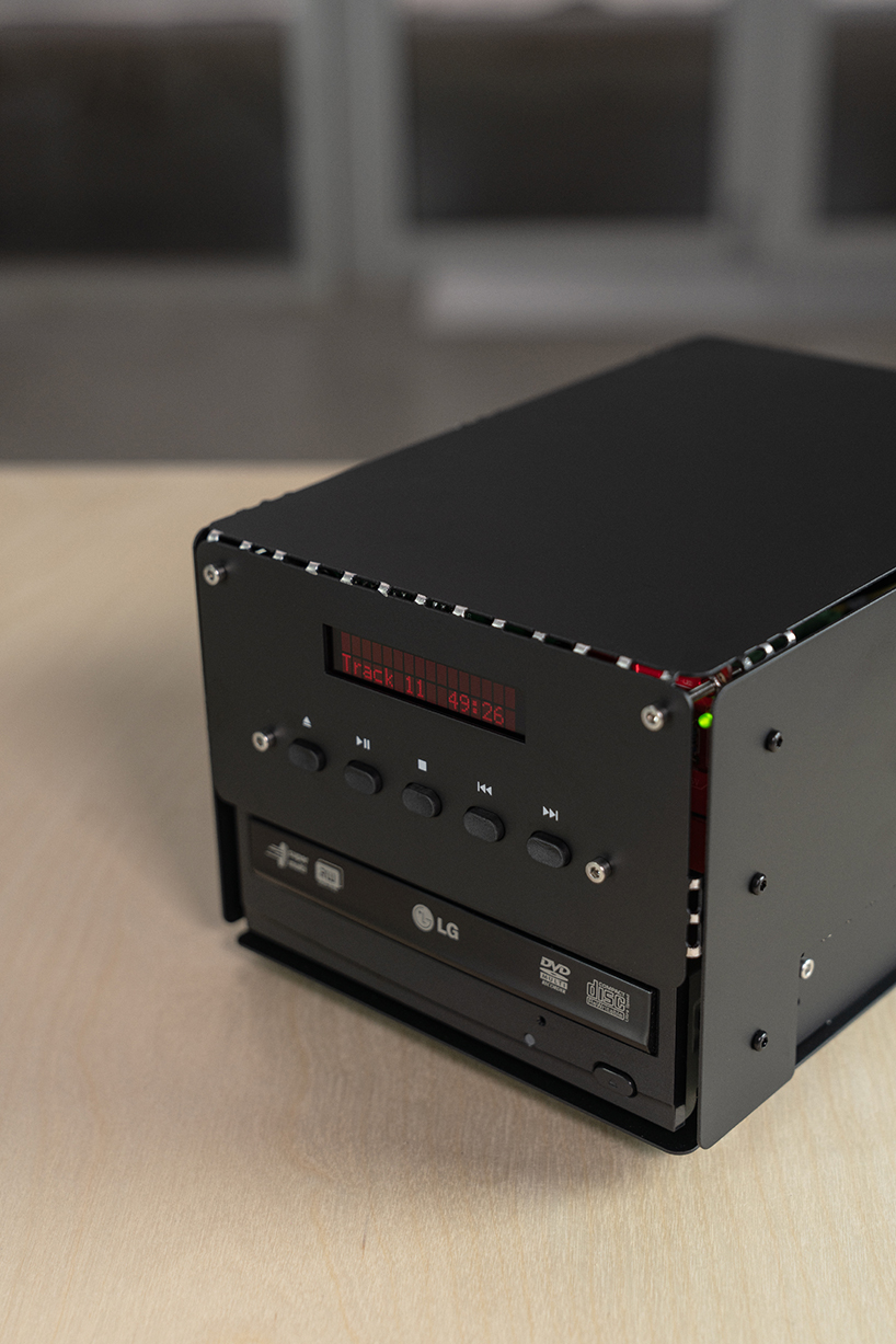 used CD-ROM drives find new life inside modular aluminum audio player - 9
