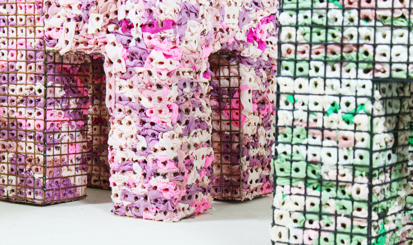 discarded synthetic textiles become porous structural material through heat fusion - 7