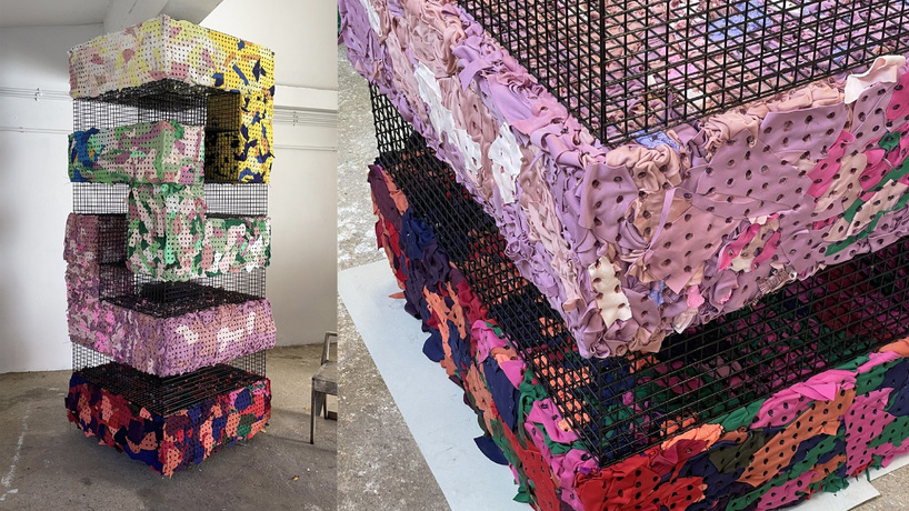 discarded synthetic textiles become porous structural material through heat fusion - 8
