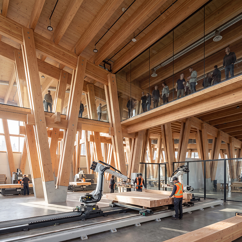 luca fontanas mass timber plank factory choreographs rainwater in vancouver 11