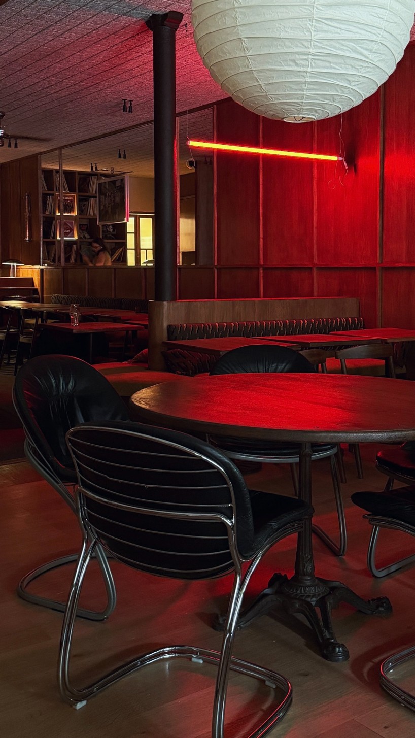 SOBO wraps paris listening restaurant in oak, vintage furniture, and acoustic panels - 13