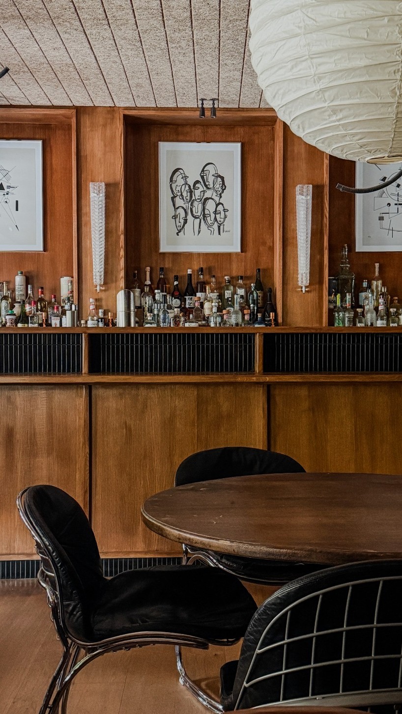 SOBO wraps paris listening restaurant in oak, vintage furniture, and acoustic panels - 5