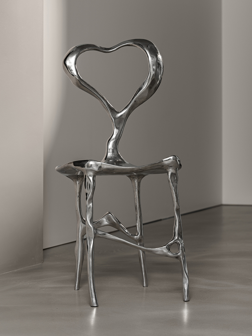 cast aluminum turns heart forms into sculptural furniture in LOVE collection - 7