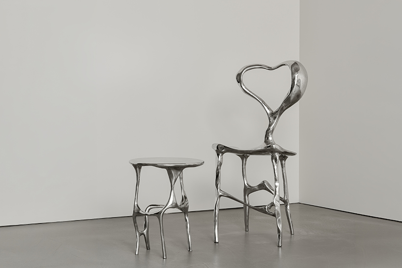 cast aluminum turns heart forms into sculptural furniture in LOVE collection - 1