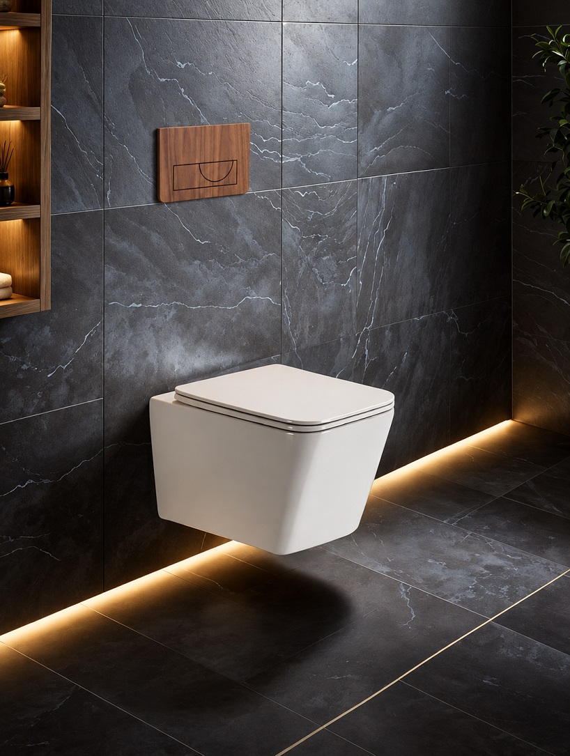 solid walnut, oak, and padauk give bathroom flush plates a sculptural identity - 5