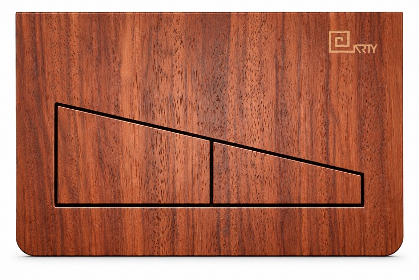 solid walnut, oak, and padauk give bathroom flush plates a sculptural identity - 6