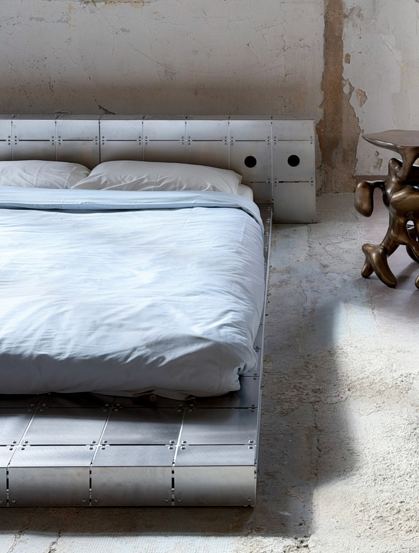rik frans jansens architectural bed dressed by brut studios at paris design week 7