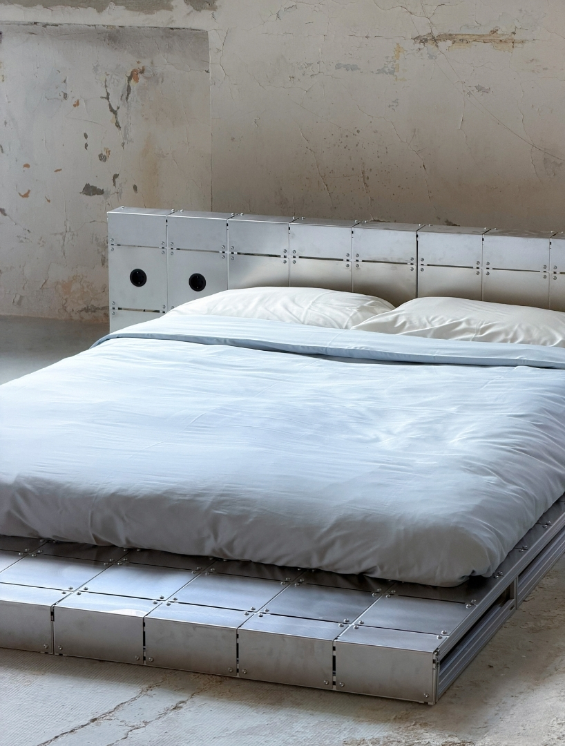 rik frans jansens architectural bed dressed by brut studios at paris design week 8