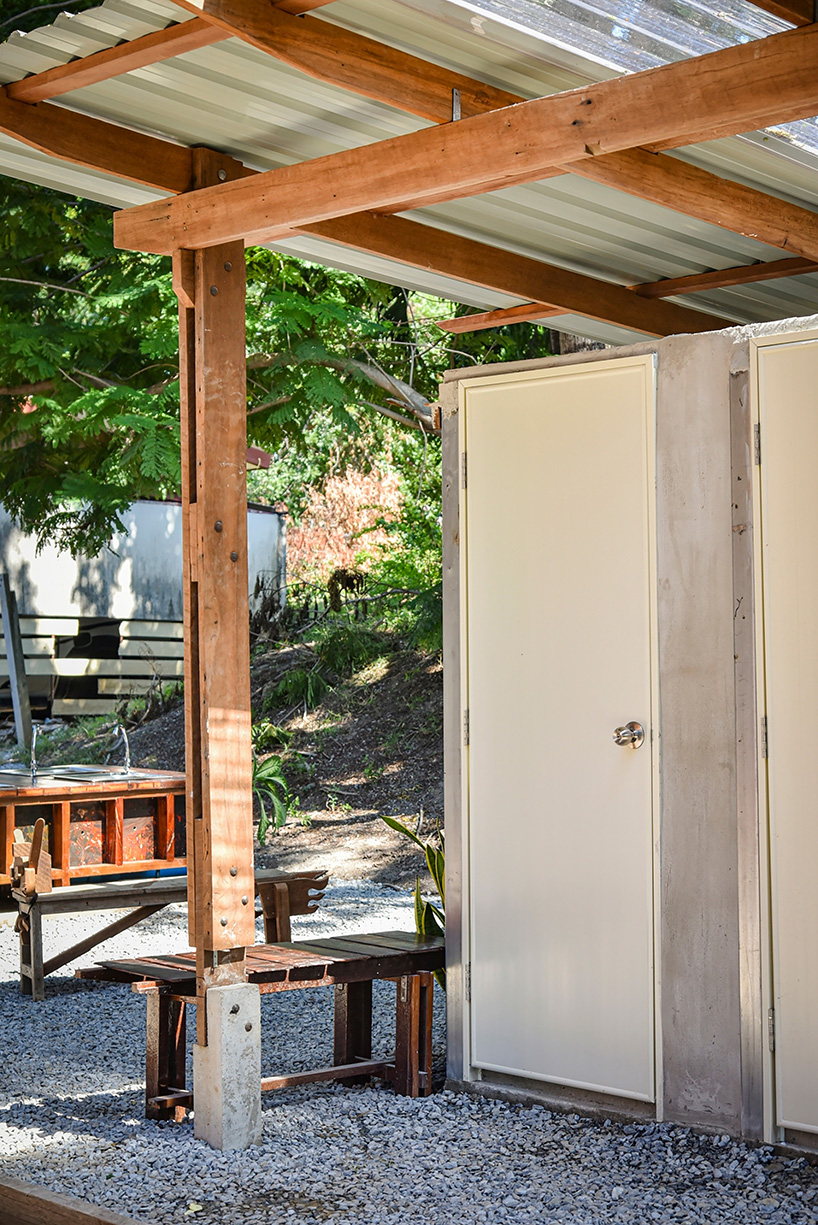 volunteers in thailand hand-build school toilet from reclaimed wood - 5