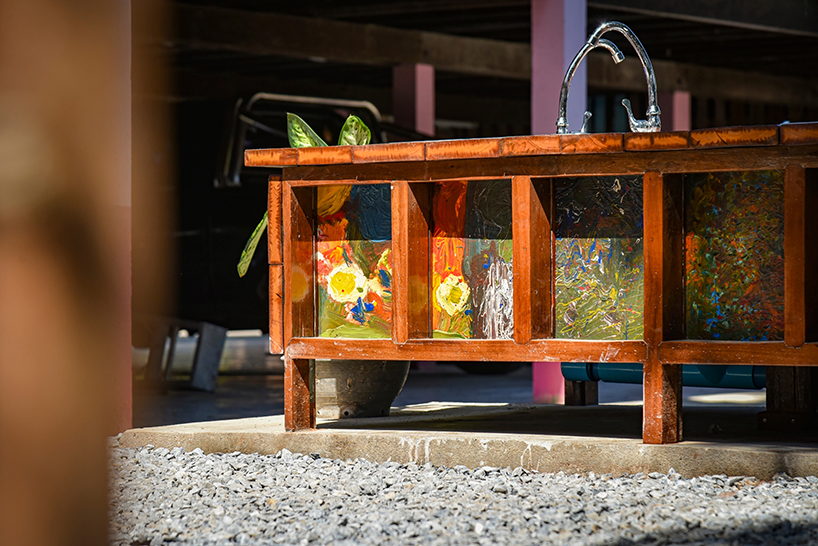 volunteers in thailand hand-build school toilet from reclaimed wood - 7