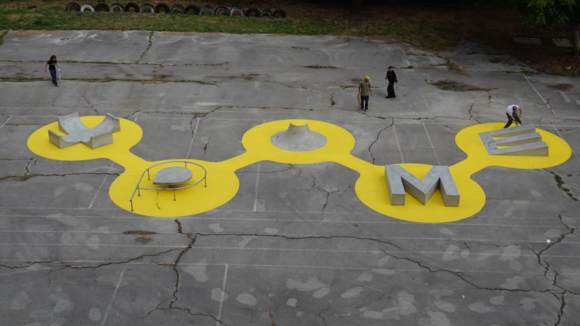 concrete letterforms become sculptural skatepark by XPOME in bulgaria - 1
