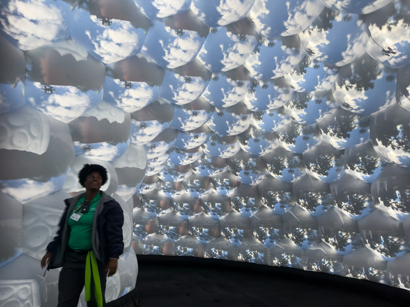 inflatable pavilion by pneuhaus mimics dragonfly’s vision through 221 camera obscuras - 7