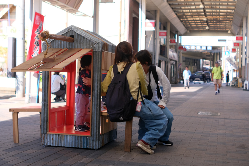 portable barn acts as a sheltered micro-alcove