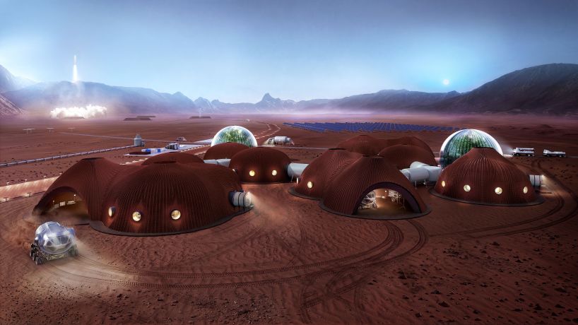 Settlement System Module robotic 3D printed regolith shells compose AENARA’s future mars habitat ...