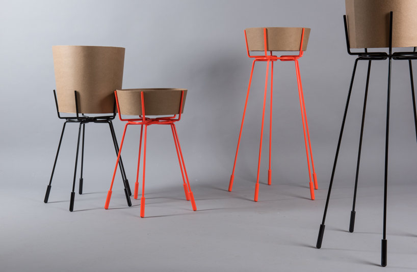 michael sans creates a series of fluorescent containers for craft shop wolle roedel