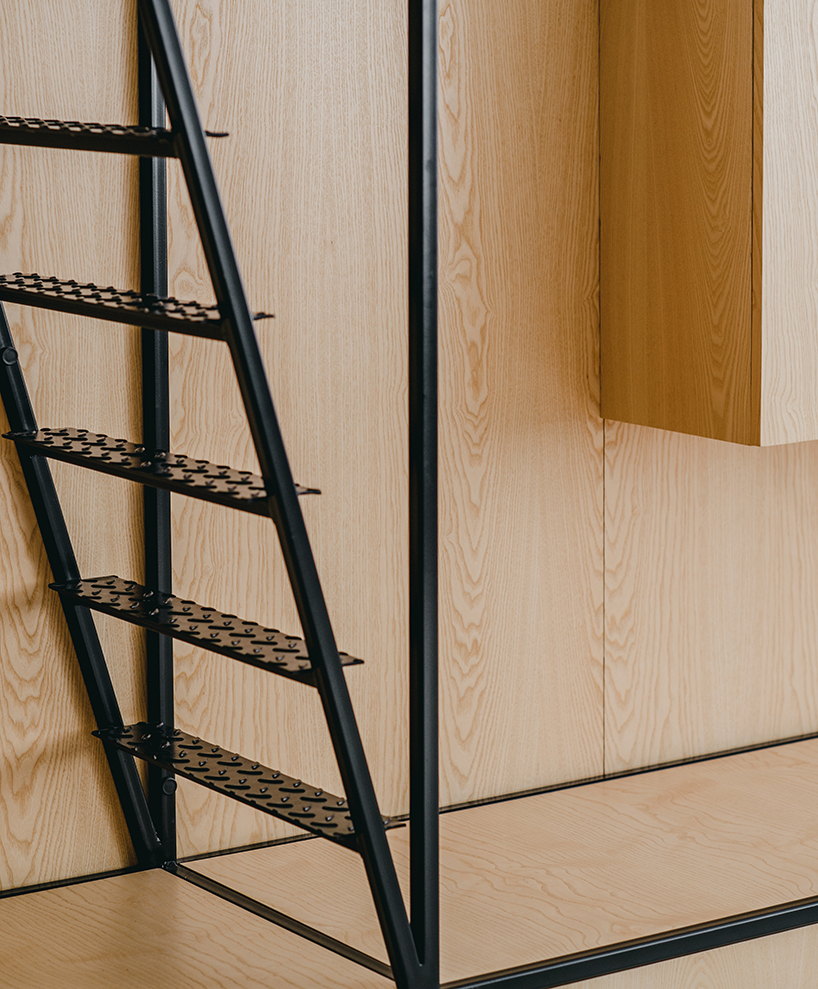 MUS architects' wireframe apartment in cracow is designed to adjust the clients' lifestyle