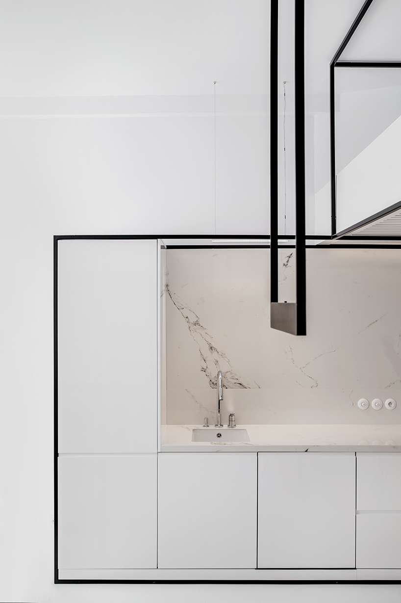 MUS architects' wireframe apartment in cracow is designed to adjust the clients' lifestyle