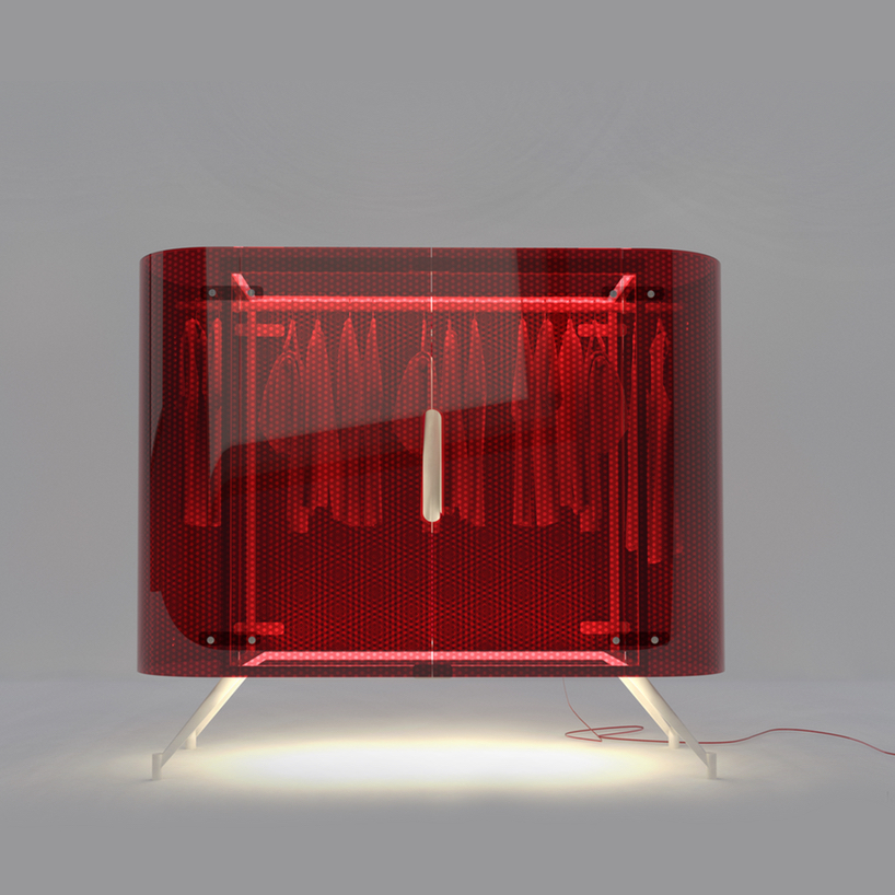 alex schulz adds a statement spotlight to the traditional armoir