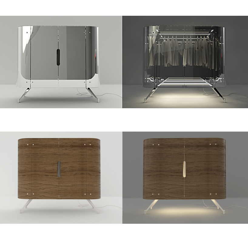 alex schulz adds a statement spotlight to the traditional armoir