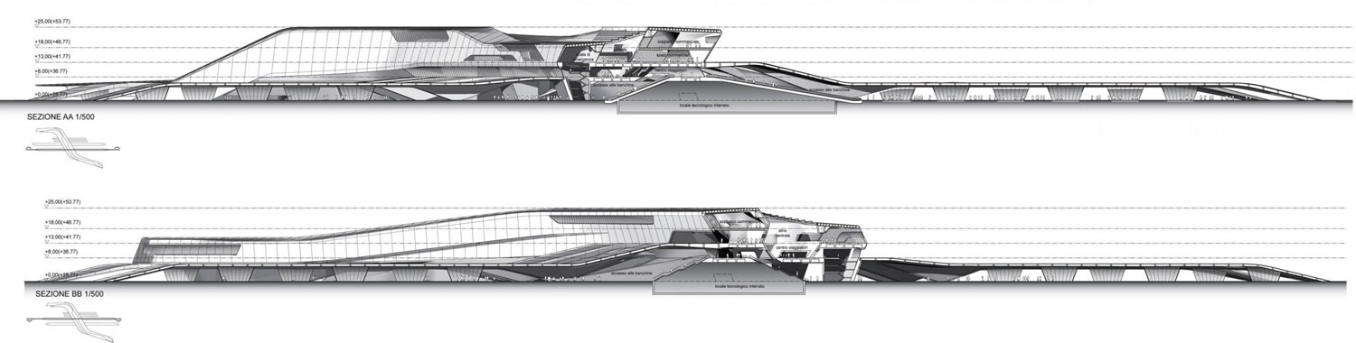 afragola station by zaha hadid in naples designboom