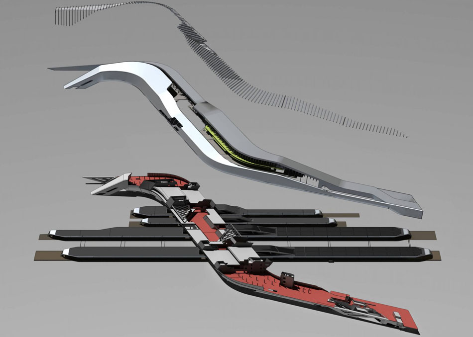 afragola station by zaha hadid in naples designboom