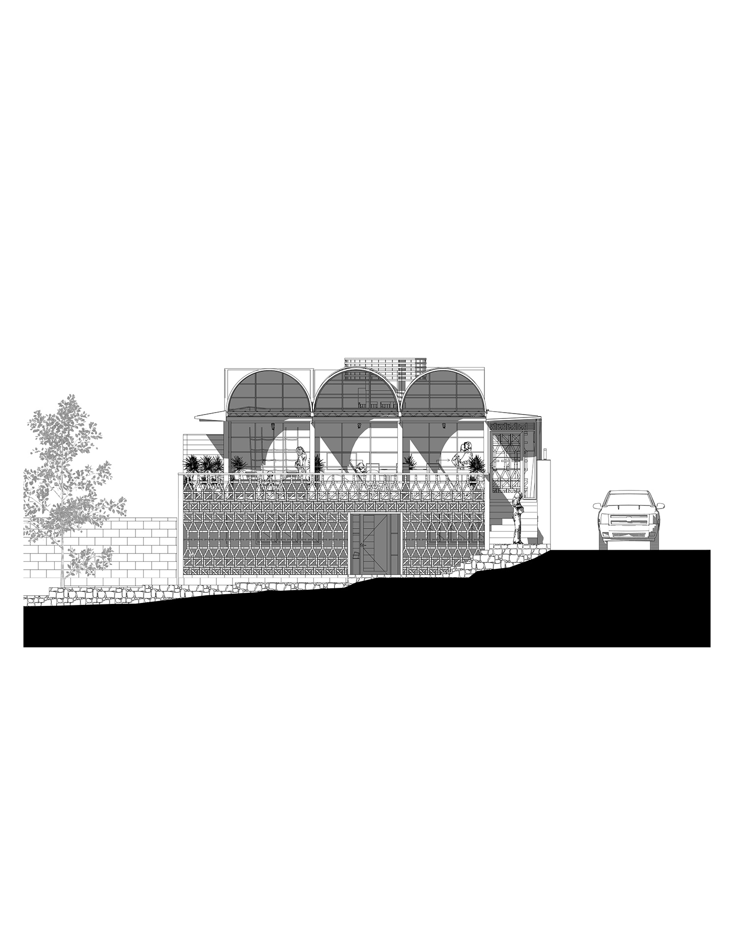 aldana sanchez architects hnahnu multimedia center mexico designboom