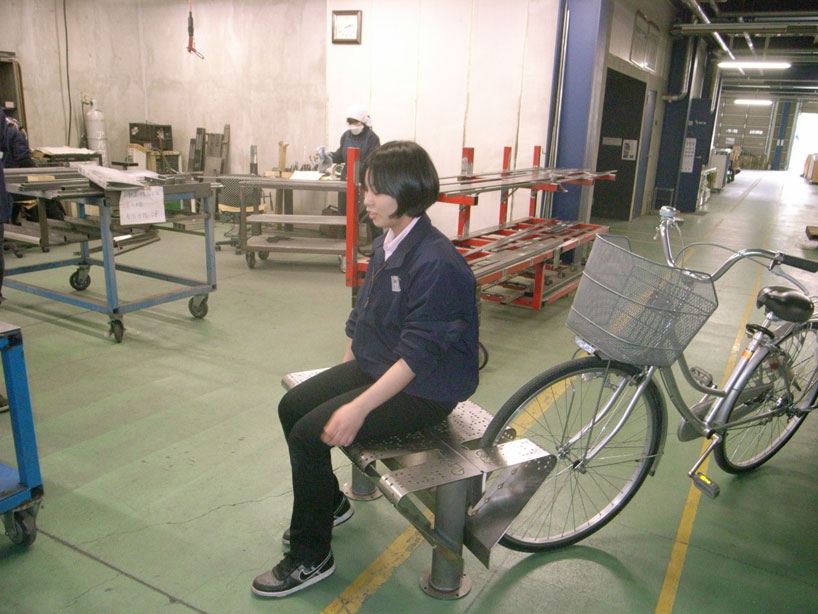 alegre industrial studio: aluminum bike stands for katzden architec