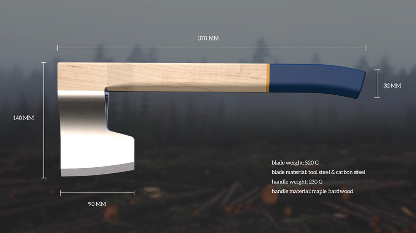 alexey pavo nomad hatchet knife outdoor accessory designboom
