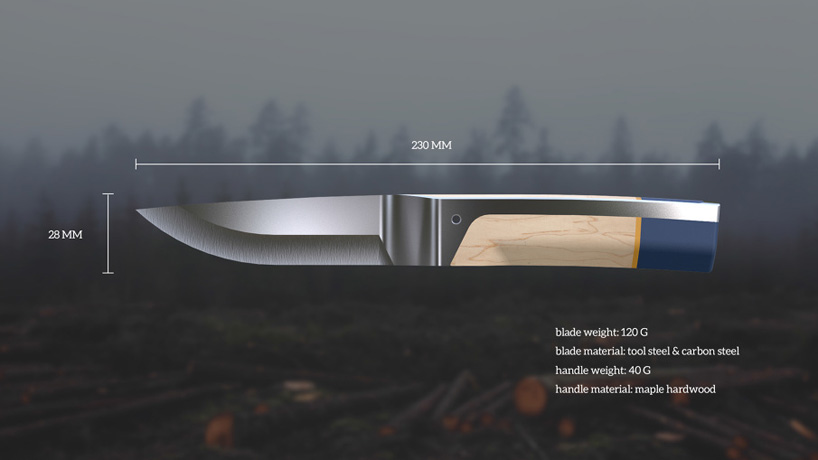alexey pavo nomad hatchet knife outdoor accessory designboom