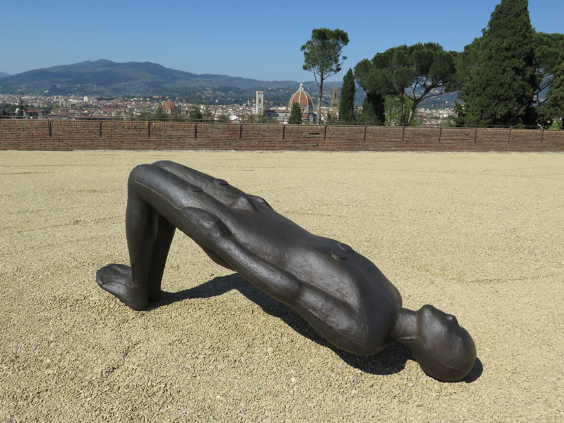 antony gormley sets more than 100 human figures overlooking florence