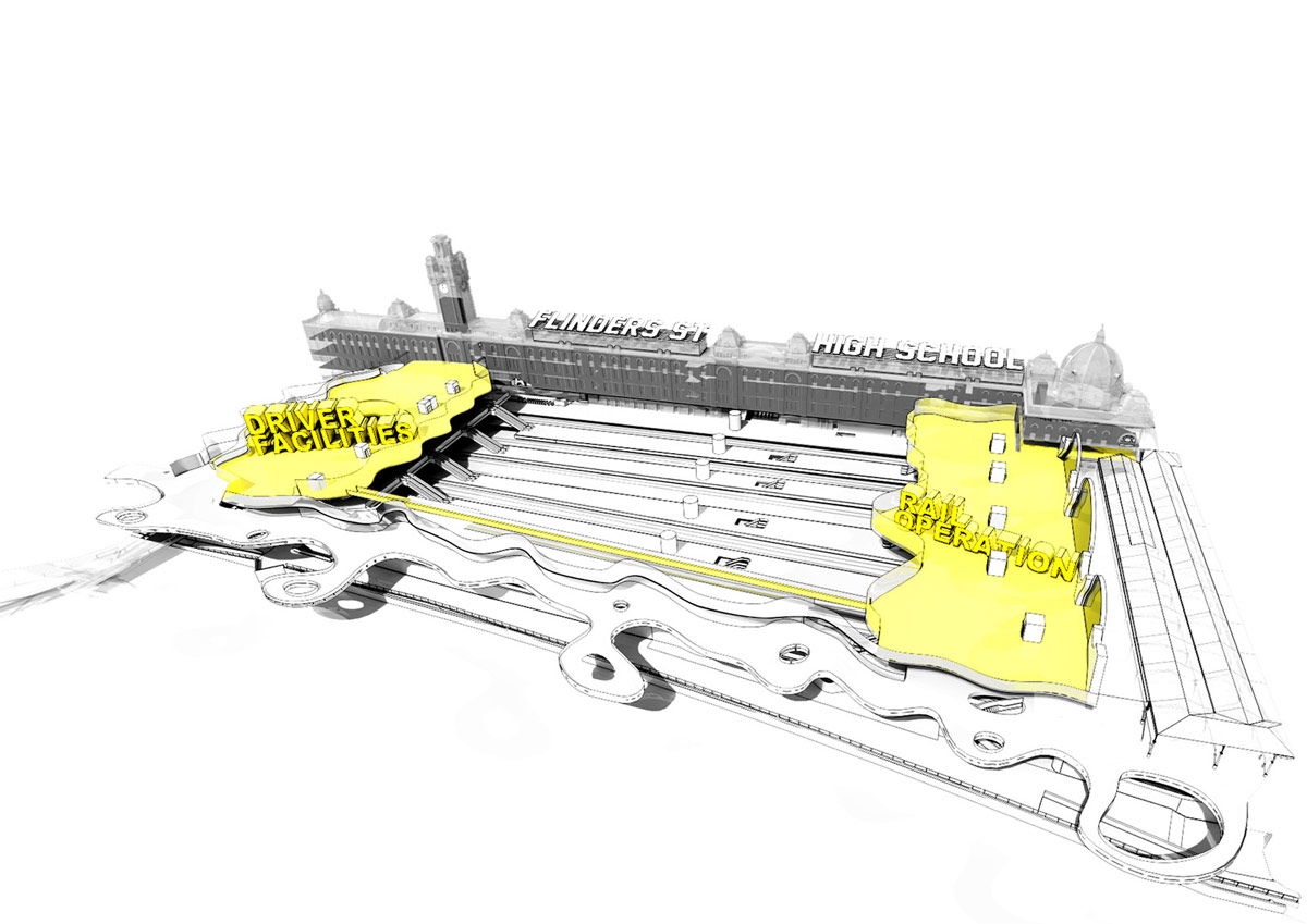 ARM\'s flinders st. station proposal features rippling waves