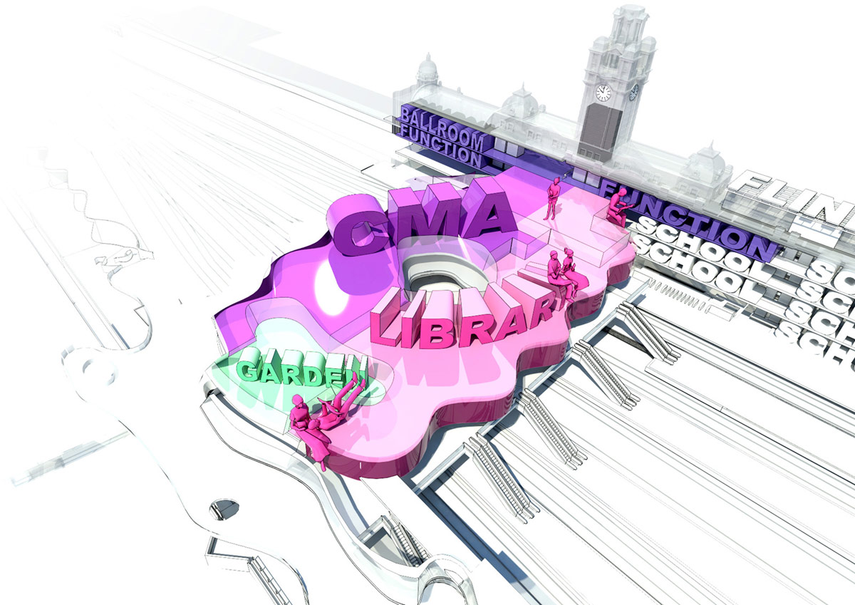 ARM\'s flinders st. station proposal features rippling waves