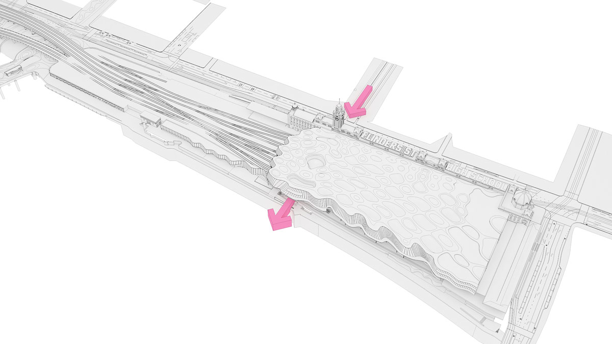 ARM\'s flinders st. station proposal features rippling waves