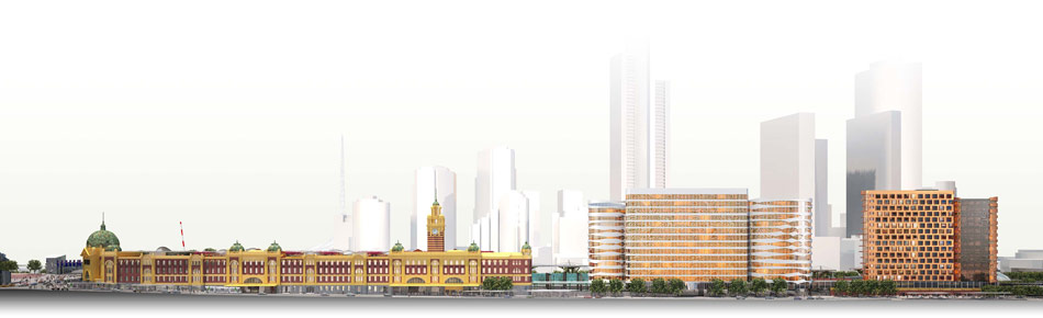 ARM\'s flinders st. station proposal features rippling waves