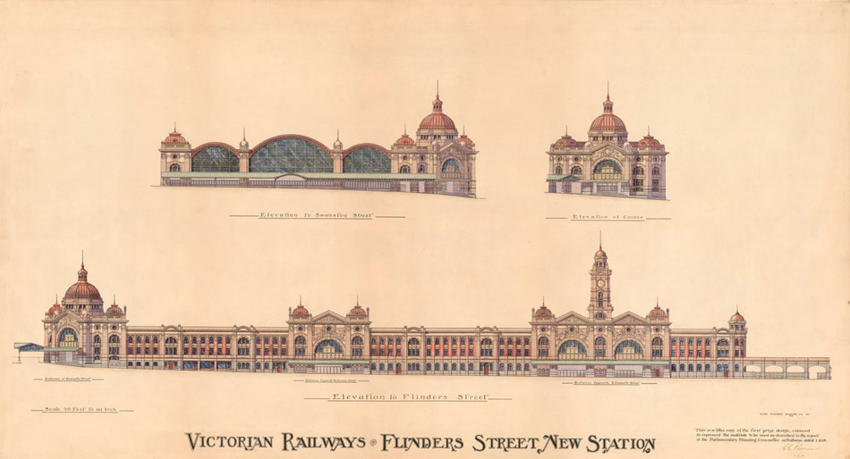 ARM\'s flinders st. station proposal features rippling waves