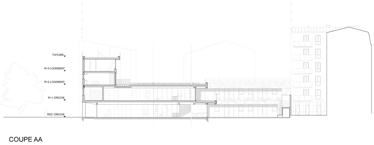 avenier & cornejo architectes creche des orteaux kindergarten nursery paris designboom