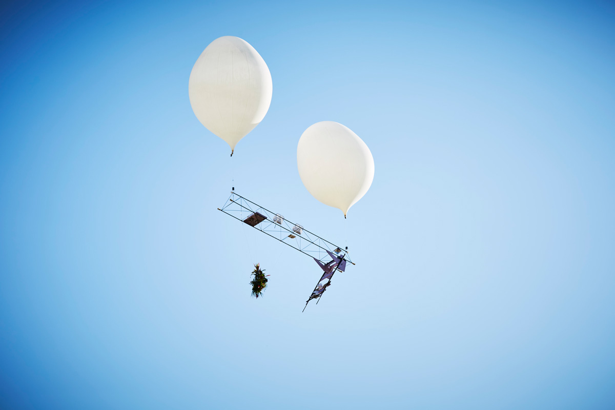 azuma makoto launches flowers into the stratosphere and documents the journey designboom