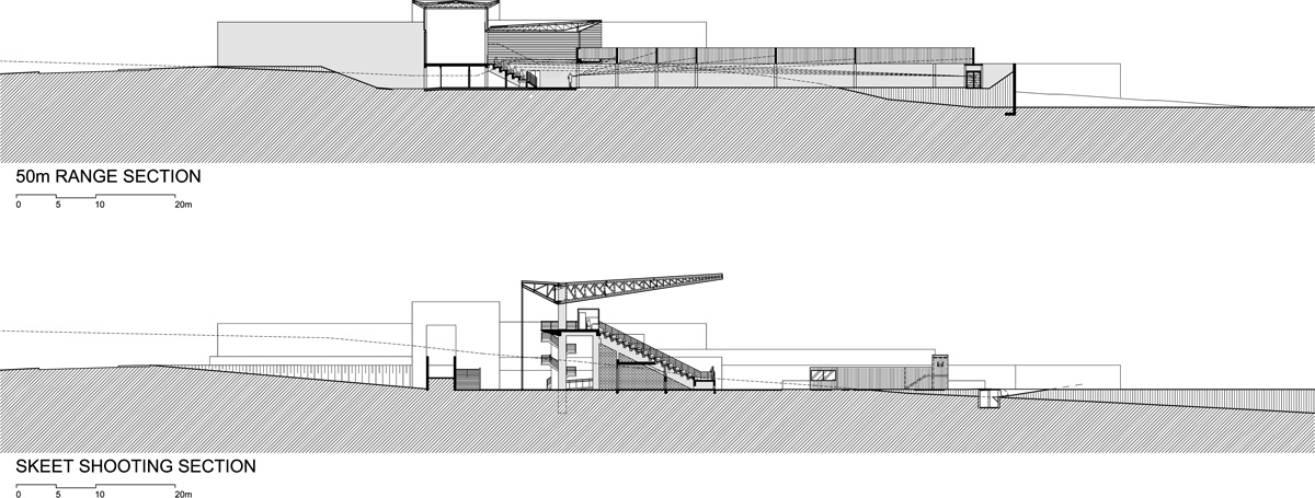 BCMF arquitetos national shooting center designboom