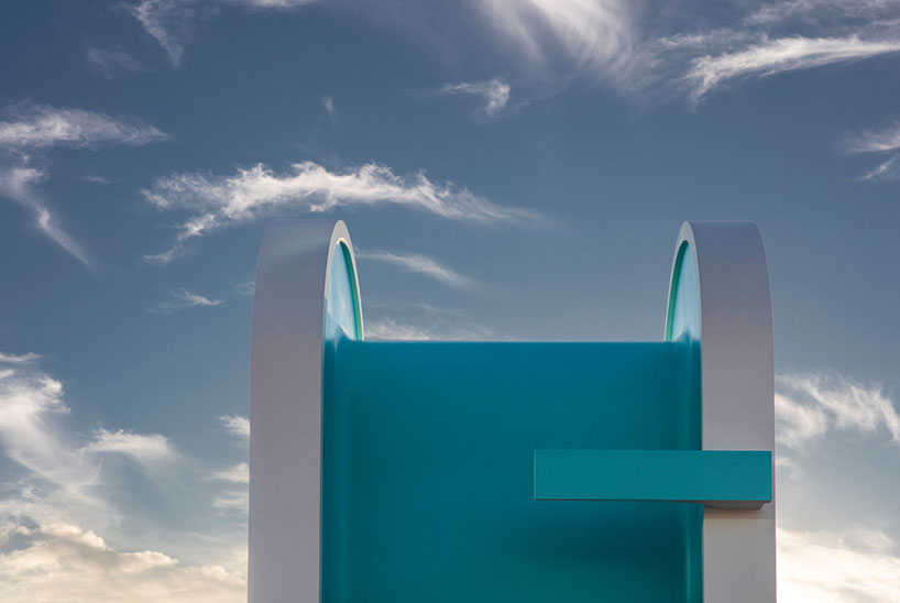 elmgreen & dragset's bent pool sculpture serves as landmark for miami beach designboom