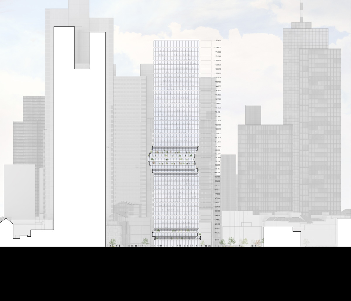 bjarke ingels group BIG metz mixed use tower frankfurt germany designboom